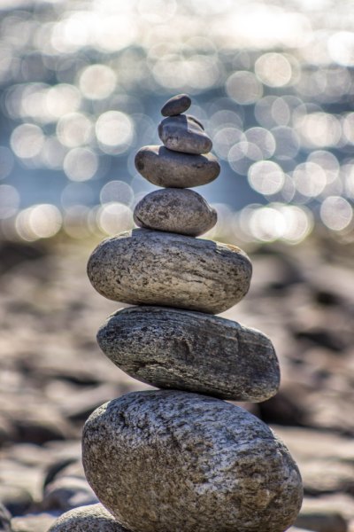 stacked rocks yoga